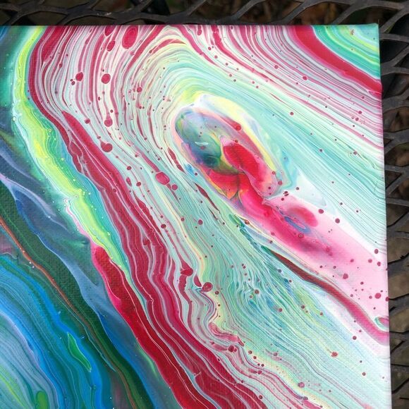 Intricate abstract original artwork painting - Picture 5 of 7